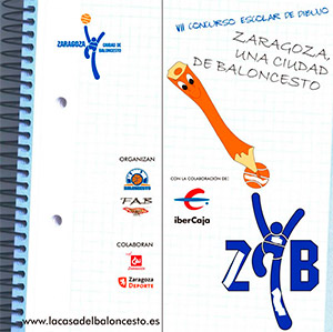 Cartel del Concurso de dibujo "Zaragoza, una ciudad de baloncesto" 2013