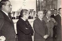 Ignacio Paricio, Dolset (Presidente del Tenis), Gral. Querejeta (Presidente de la Federacin Espaola de Baloncesto)en un acto en la sede del club