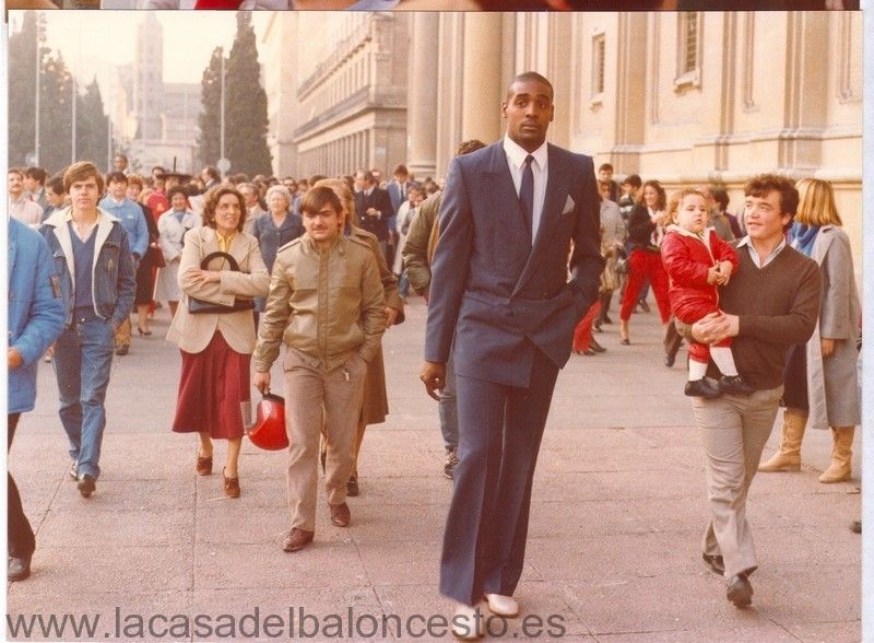 Kevin Magee en la celebracin en la Plaza del Pilar del ttulo de Copa del Rey